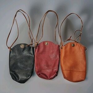 HEROING (3) Pebbled Faux Leather Crossbody Phone Pouch Bag Purse.